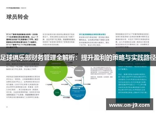 足球俱乐部财务管理全解析：提升盈利的策略与实践路径